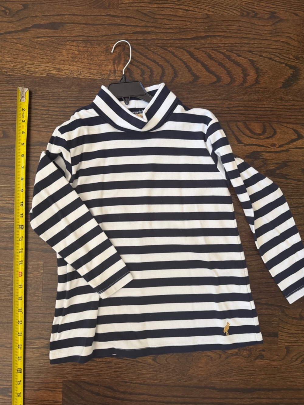 The Beaufort Bonnet Company Navy & White Striped Long-Sleeve Top